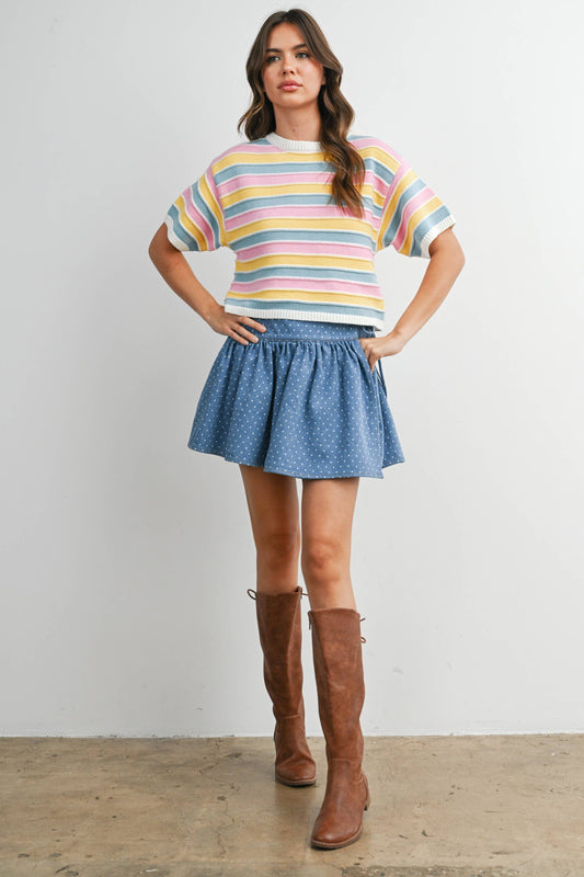 Hazy Days Stripe Knit Top