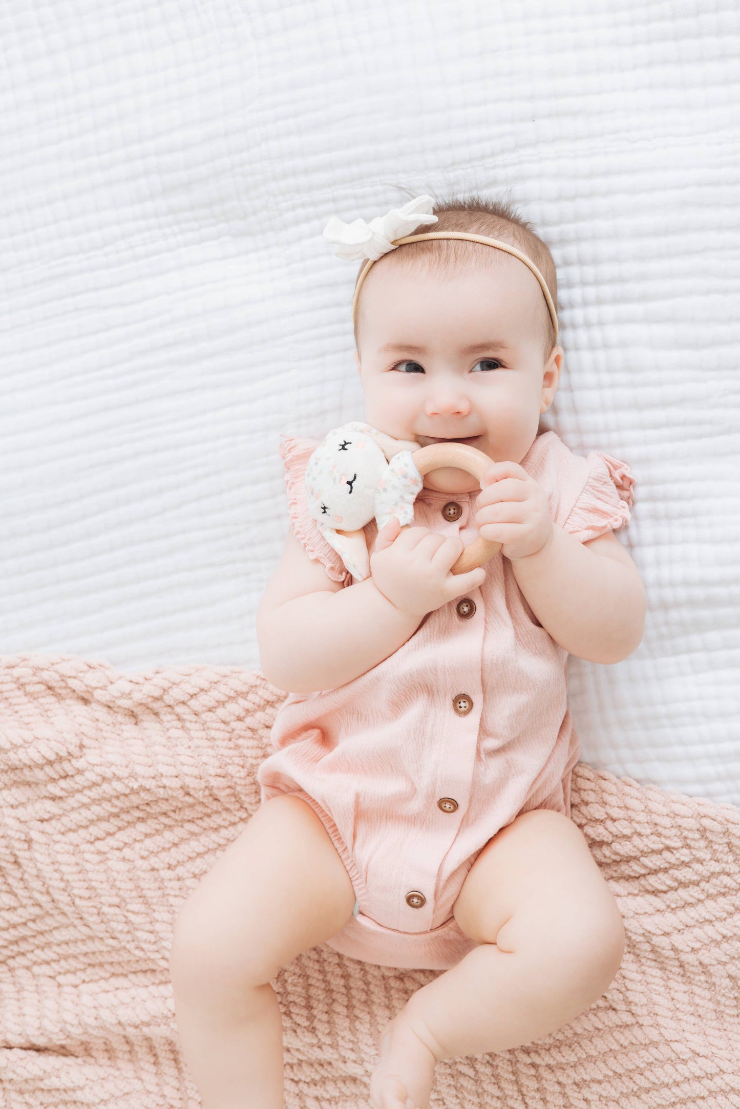 Floral Bunny Baby Teether