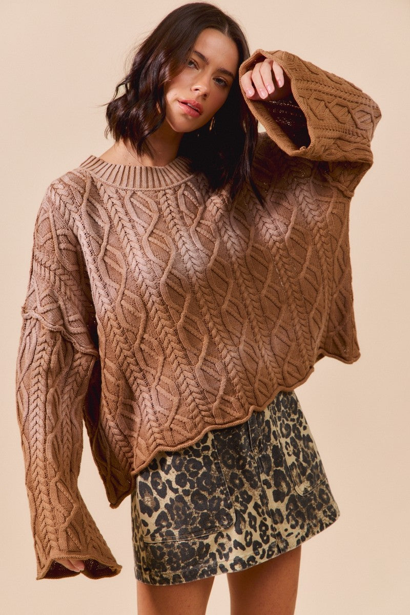 Harvest Moon Cable Knit Top