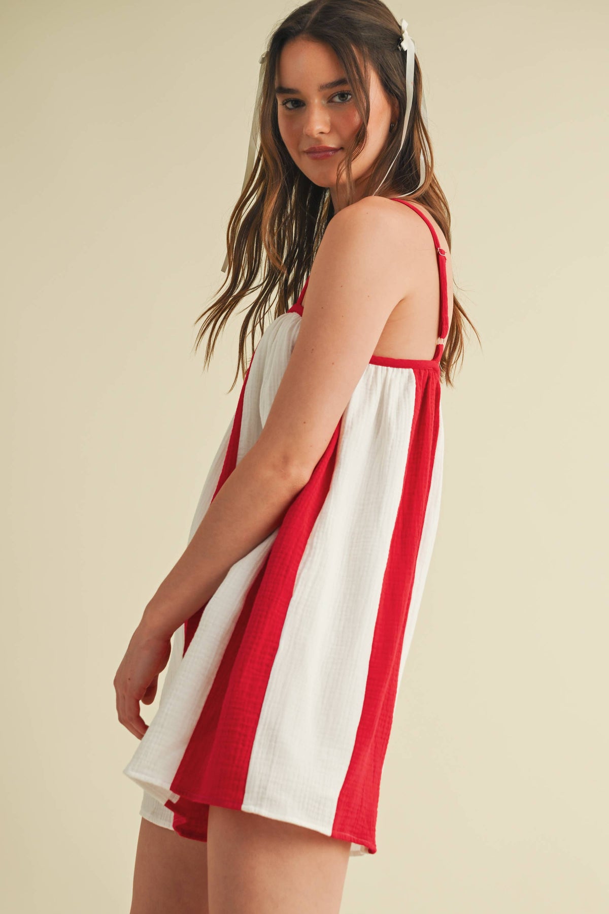 Striped Game Day Romper