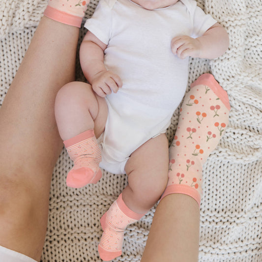 Cherry Cute Mama & Me Socks Set