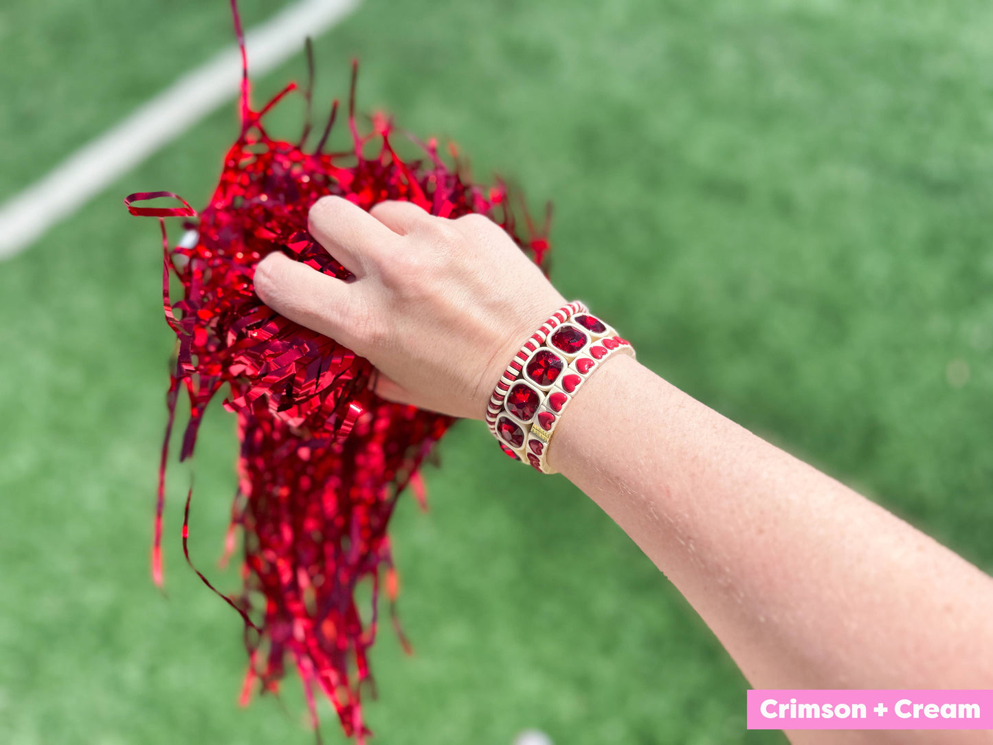 Team Spirit Stretch Bracelet Set - CRIMSON
