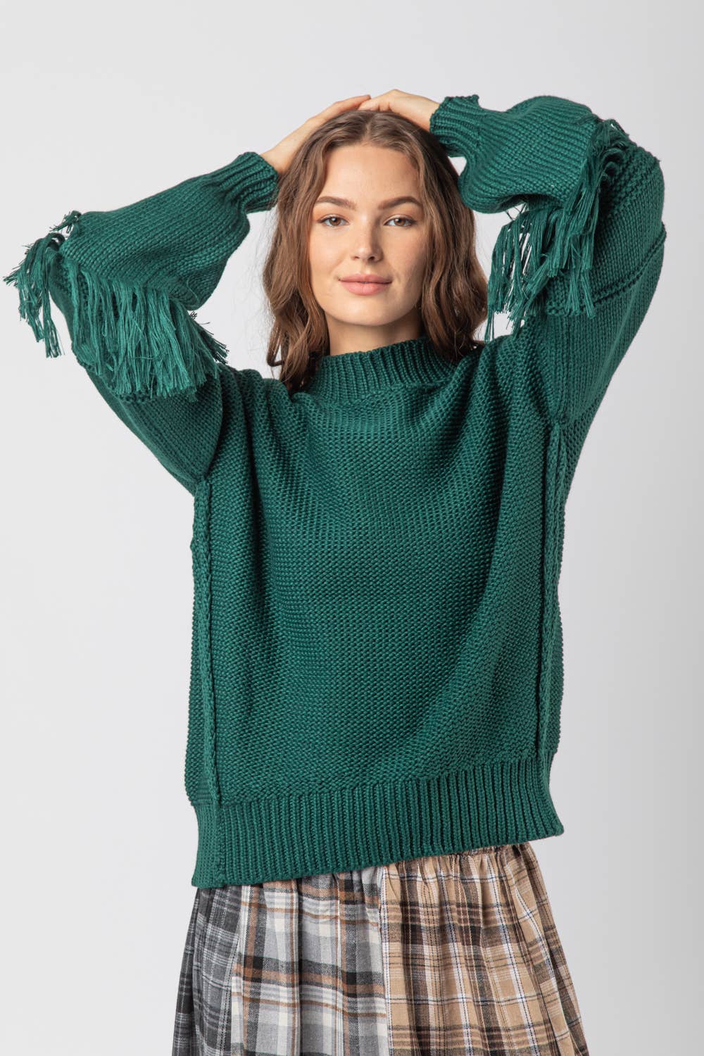 Fringe Sleeve Cozy Sweater