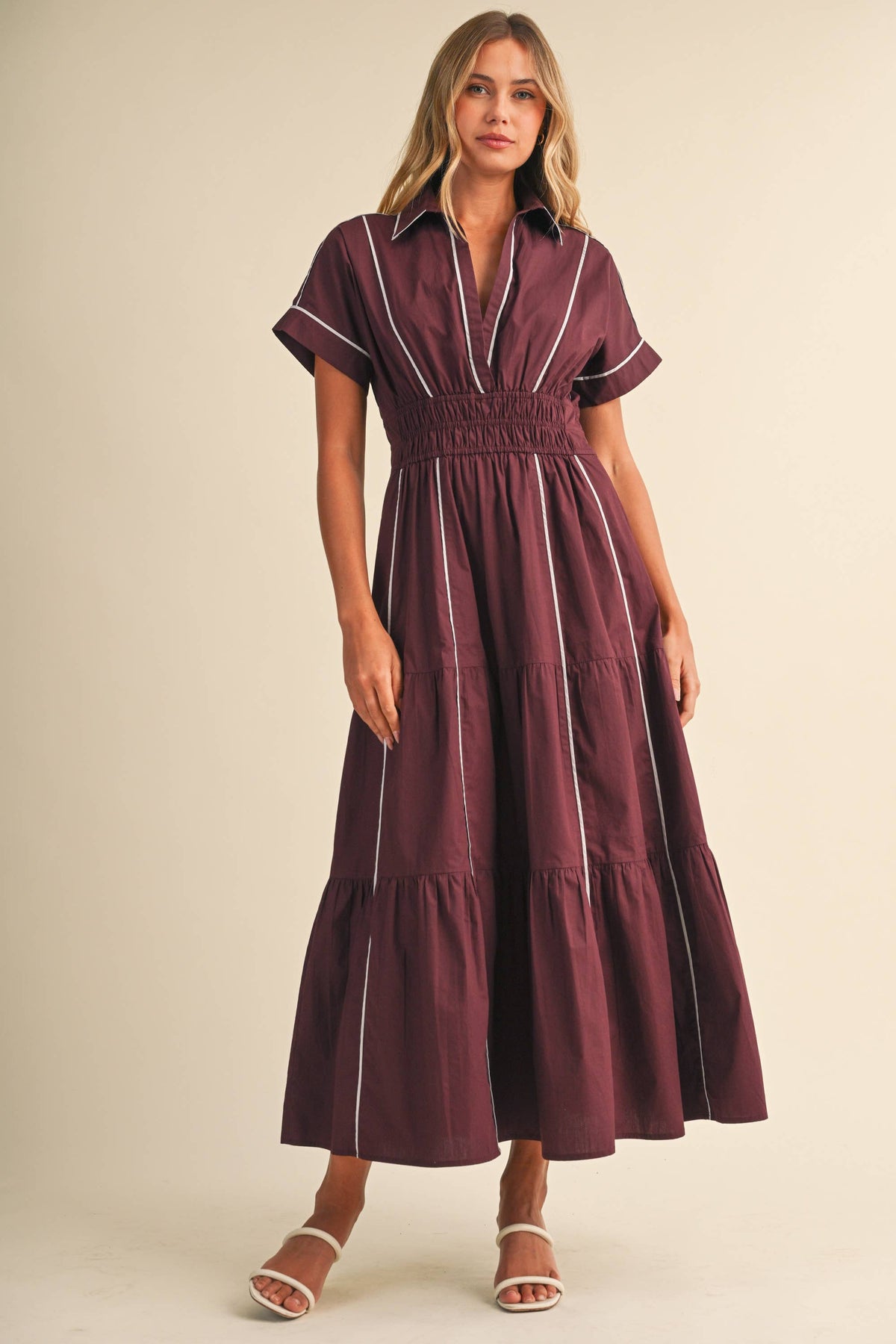 Deep Wine Maxi Dressi