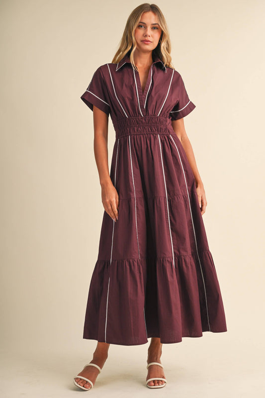 Deep Wine Maxi Dressi