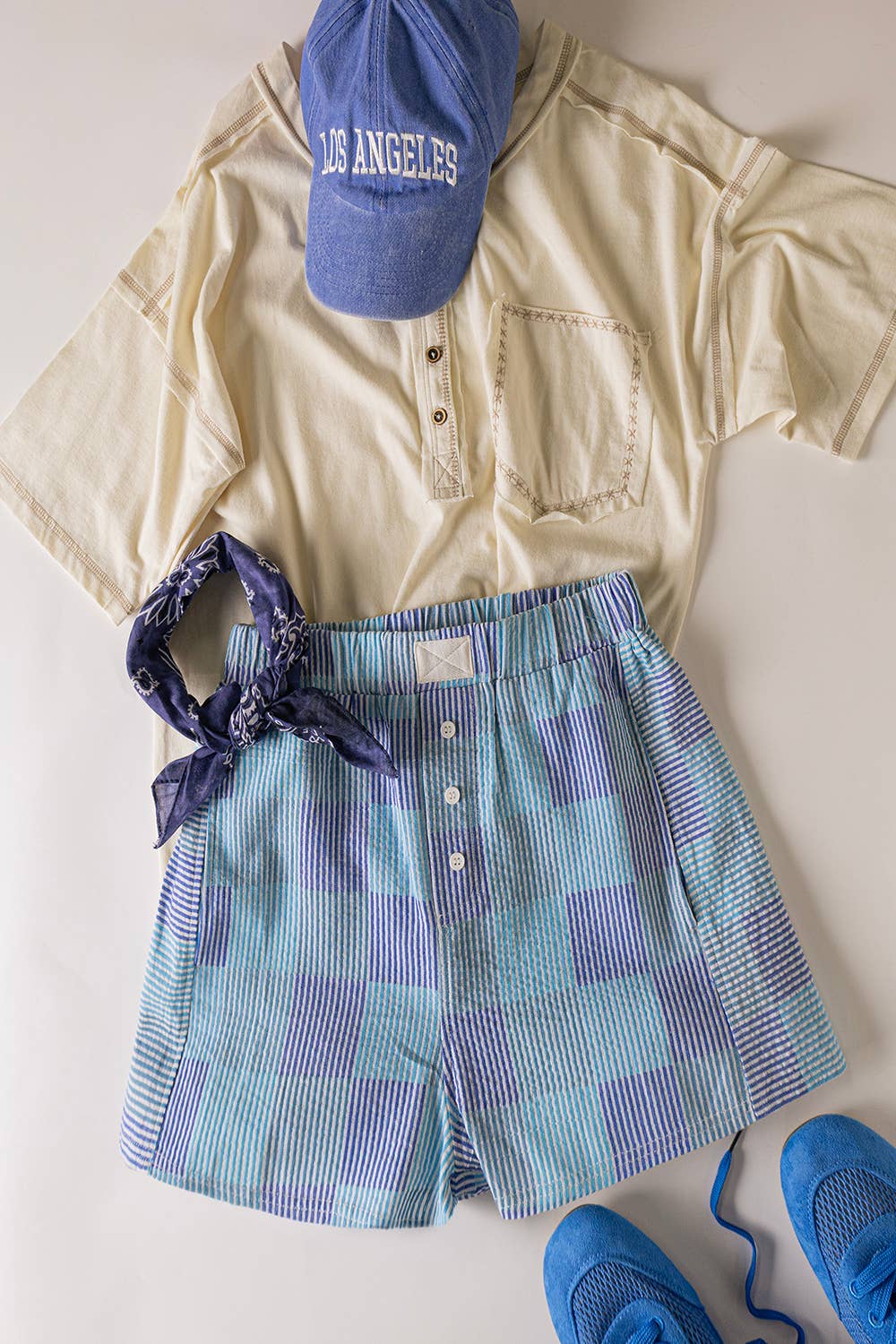 Checker Boxer Shorts - BLUE