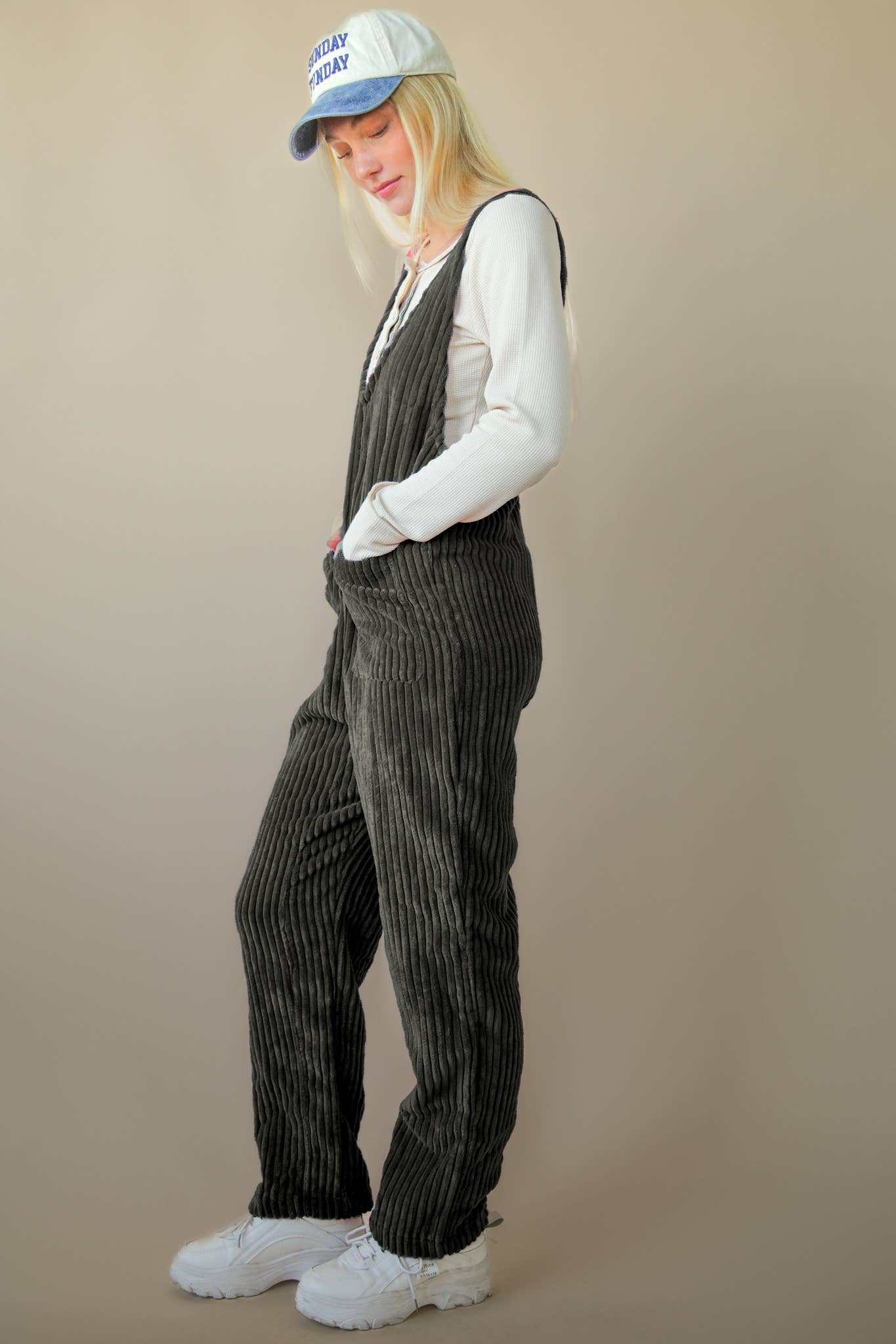 Brick Corduroy Jumpsuit