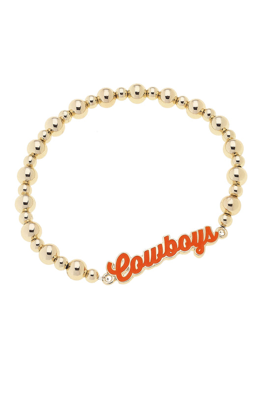 Oklahoma State Cowboys Enamel Stretch Bracelet