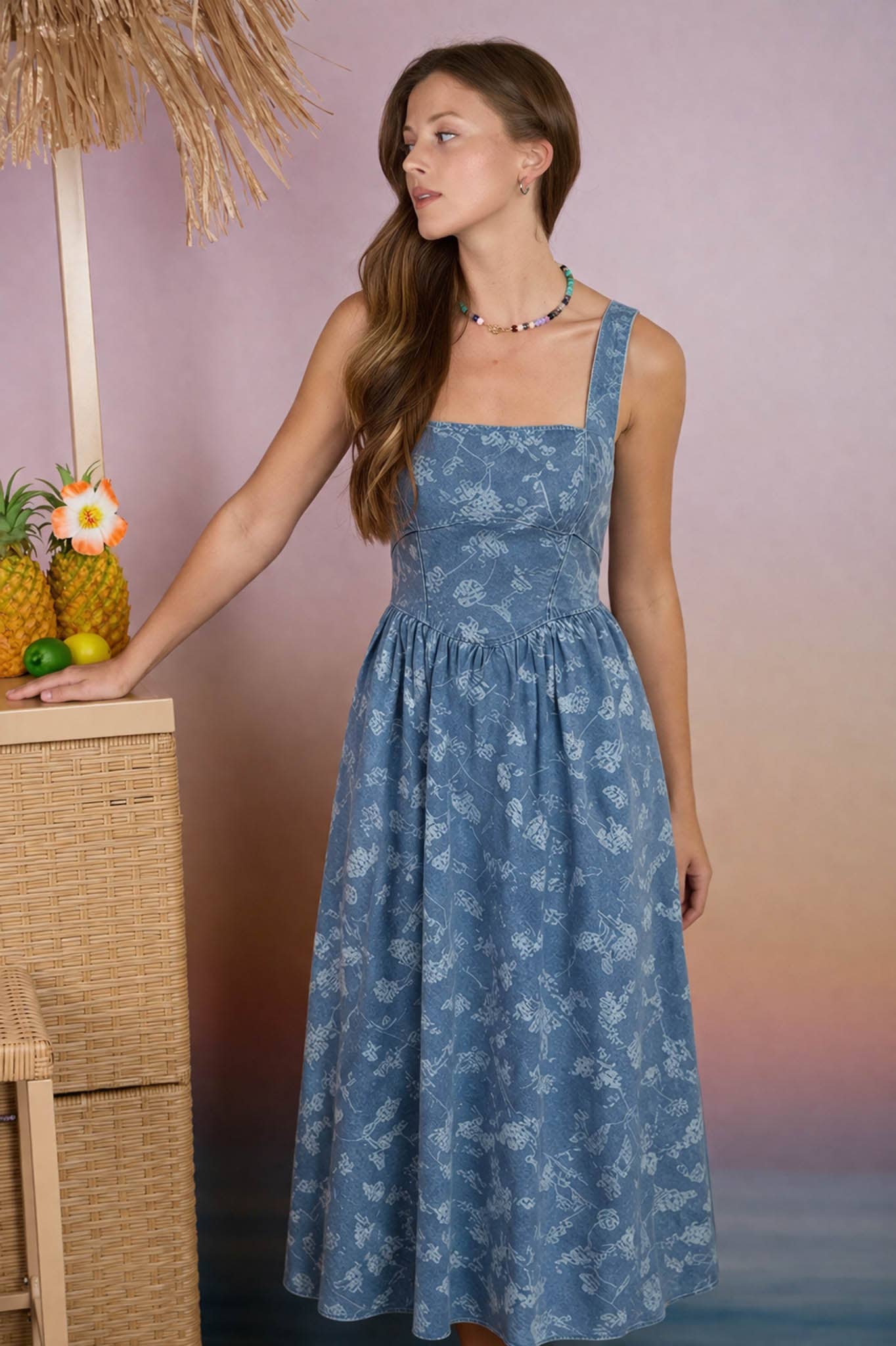 Denim & Daisies Midi Dress