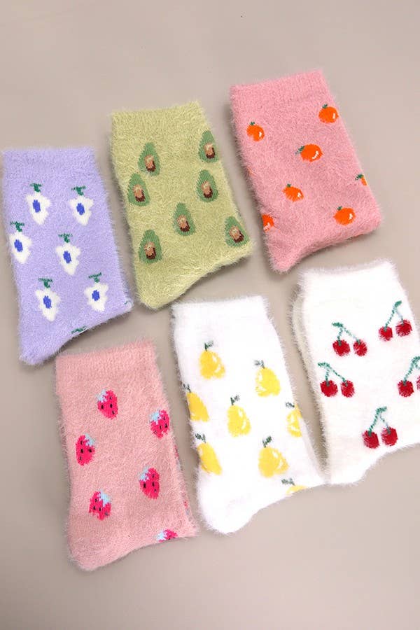 Fruit Fleece Fuzzy Socks