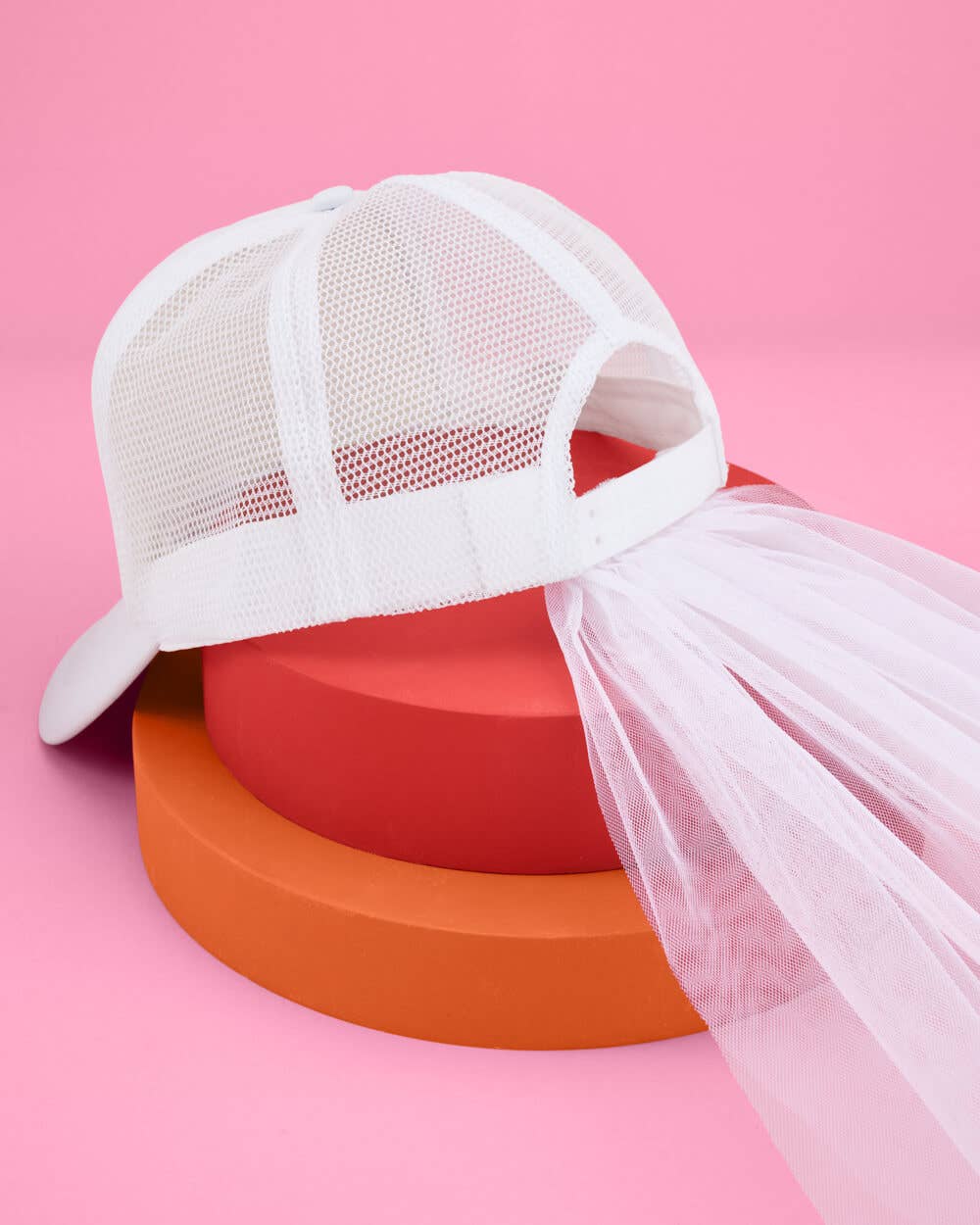 Bride Trucker Hat with Veil