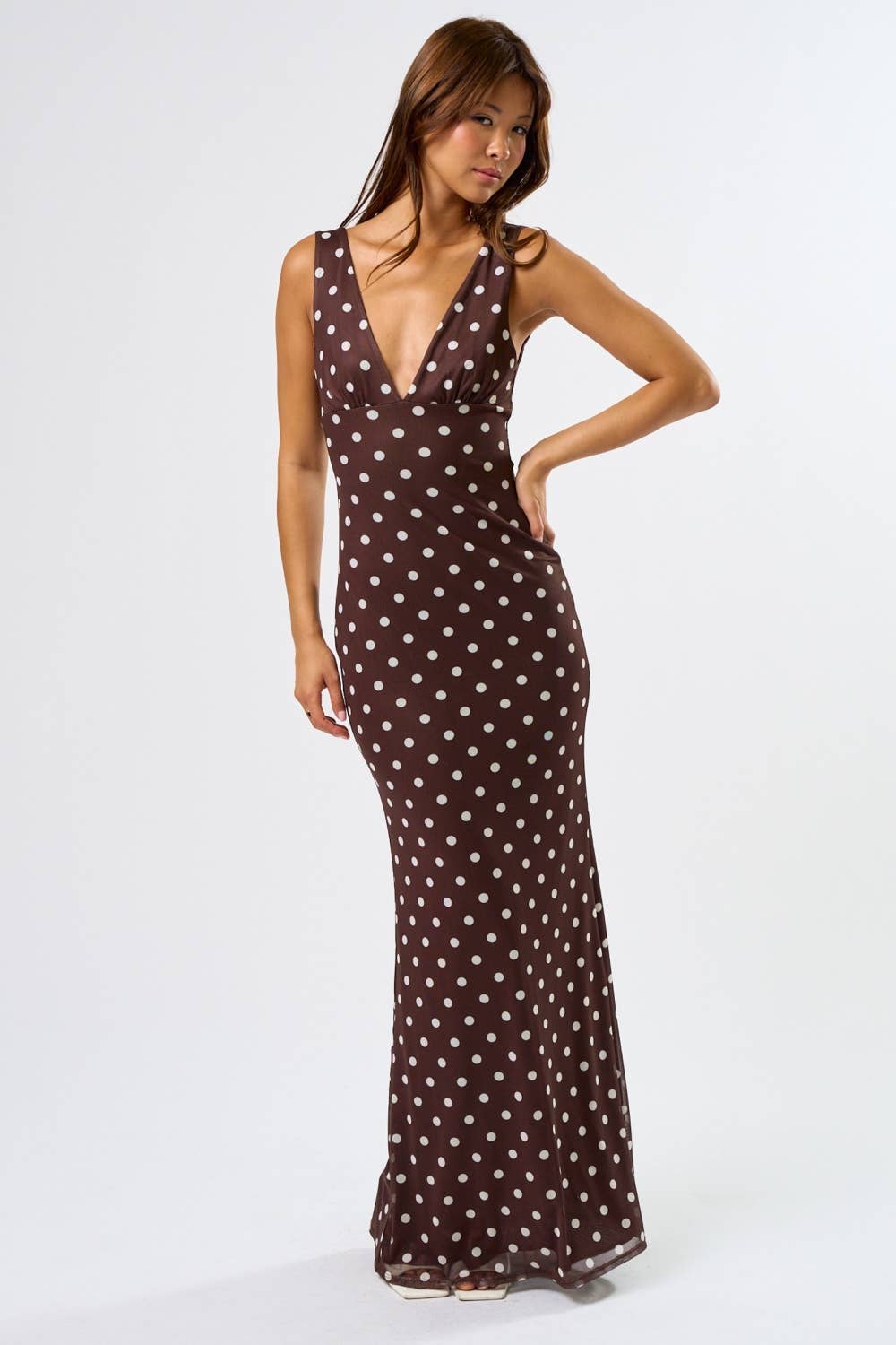 Chic Polka Dot Maxi Dress