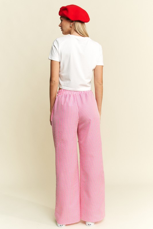 Pink Gingham Boxer Pants