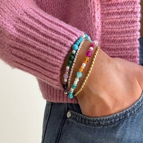 Multi Colored Beaded Bracelet Set