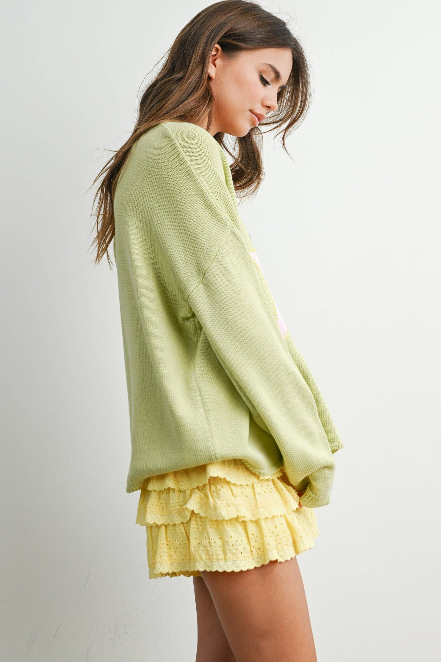 Bold Star Sweater - GREEN
