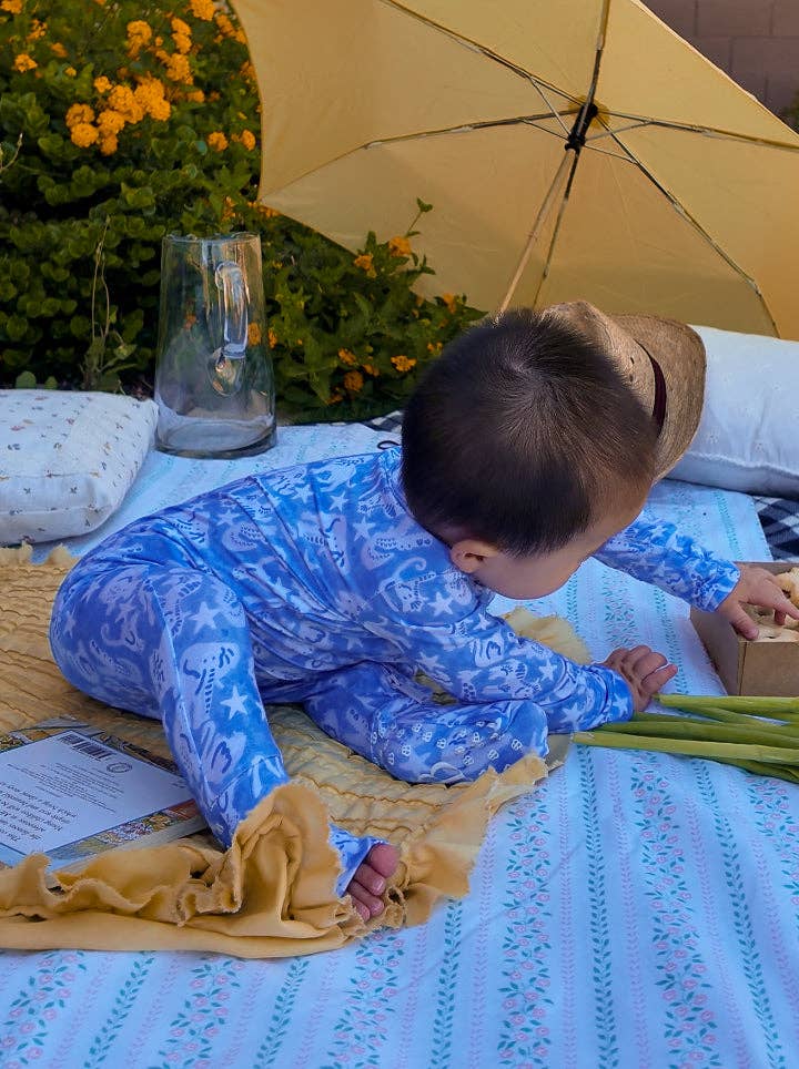 Cloud Safari Bamboo Baby Pajamas