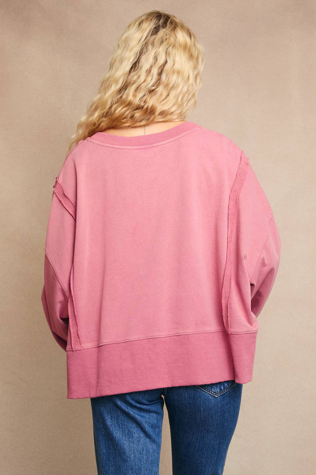 Mauve Scooped Neck Sweatshirt