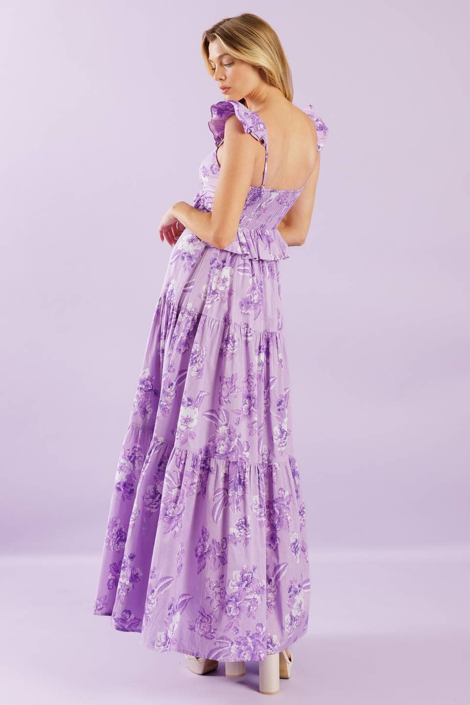 Lavender Bloom Maxi Dress