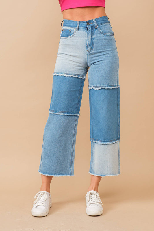 Patchwork Frill Denim Jeans