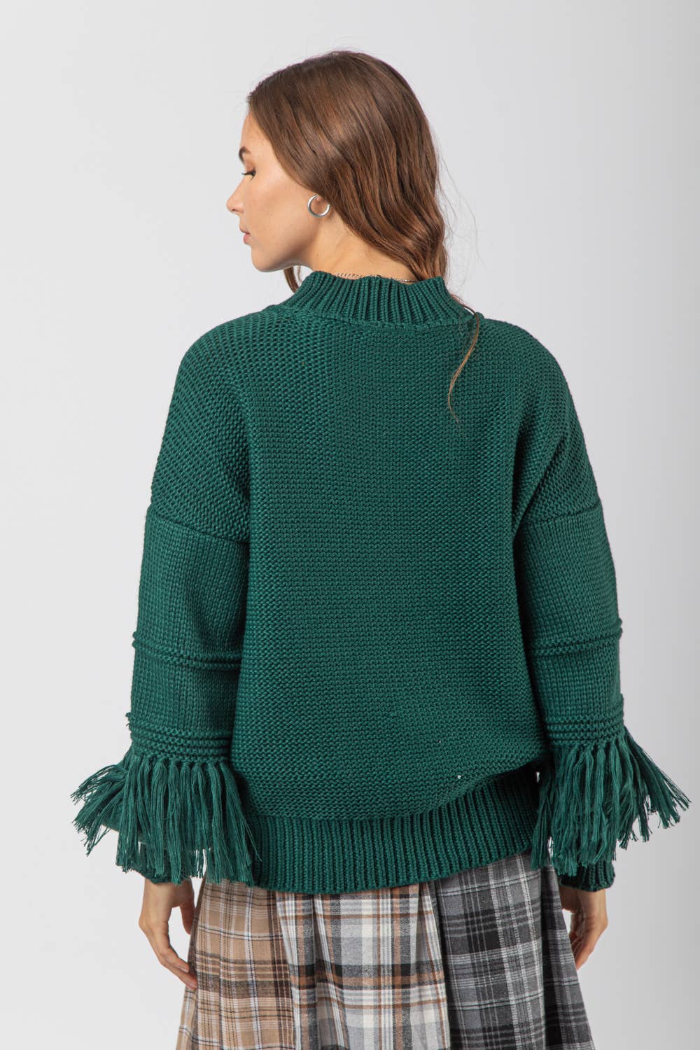 Fringe Sleeve Cozy Sweater