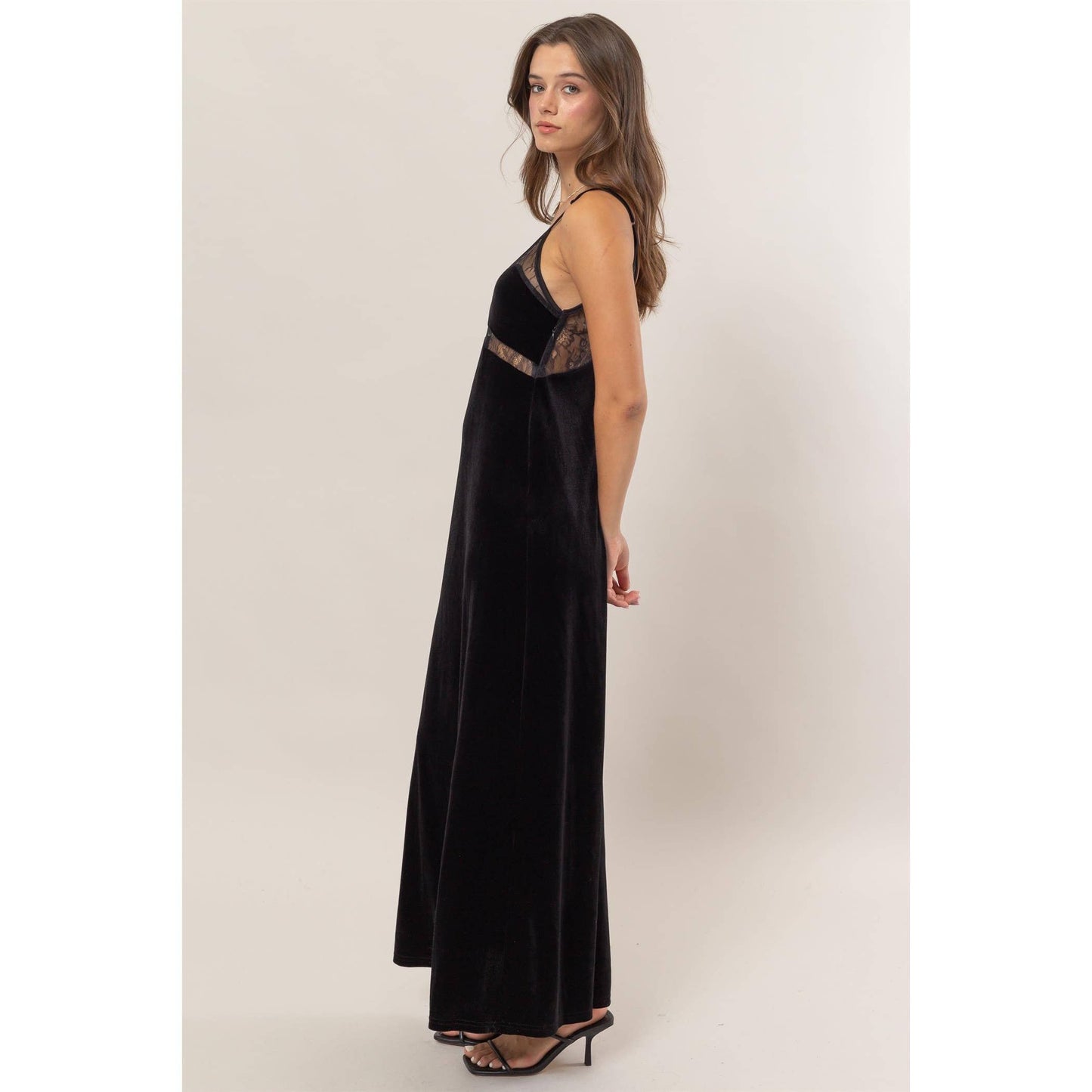 Black Velvet Maxi Dress
