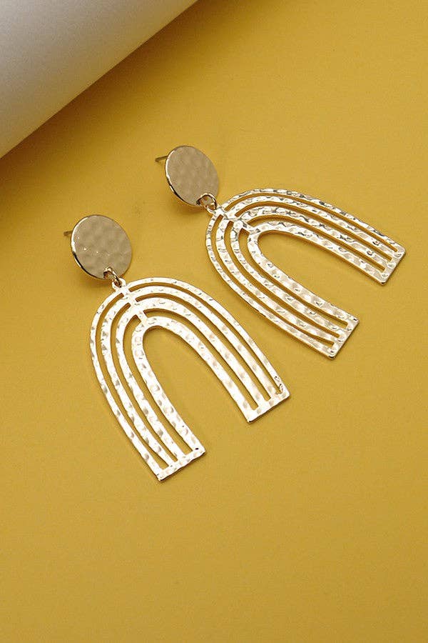 Gold Rainbow Drop Earrings