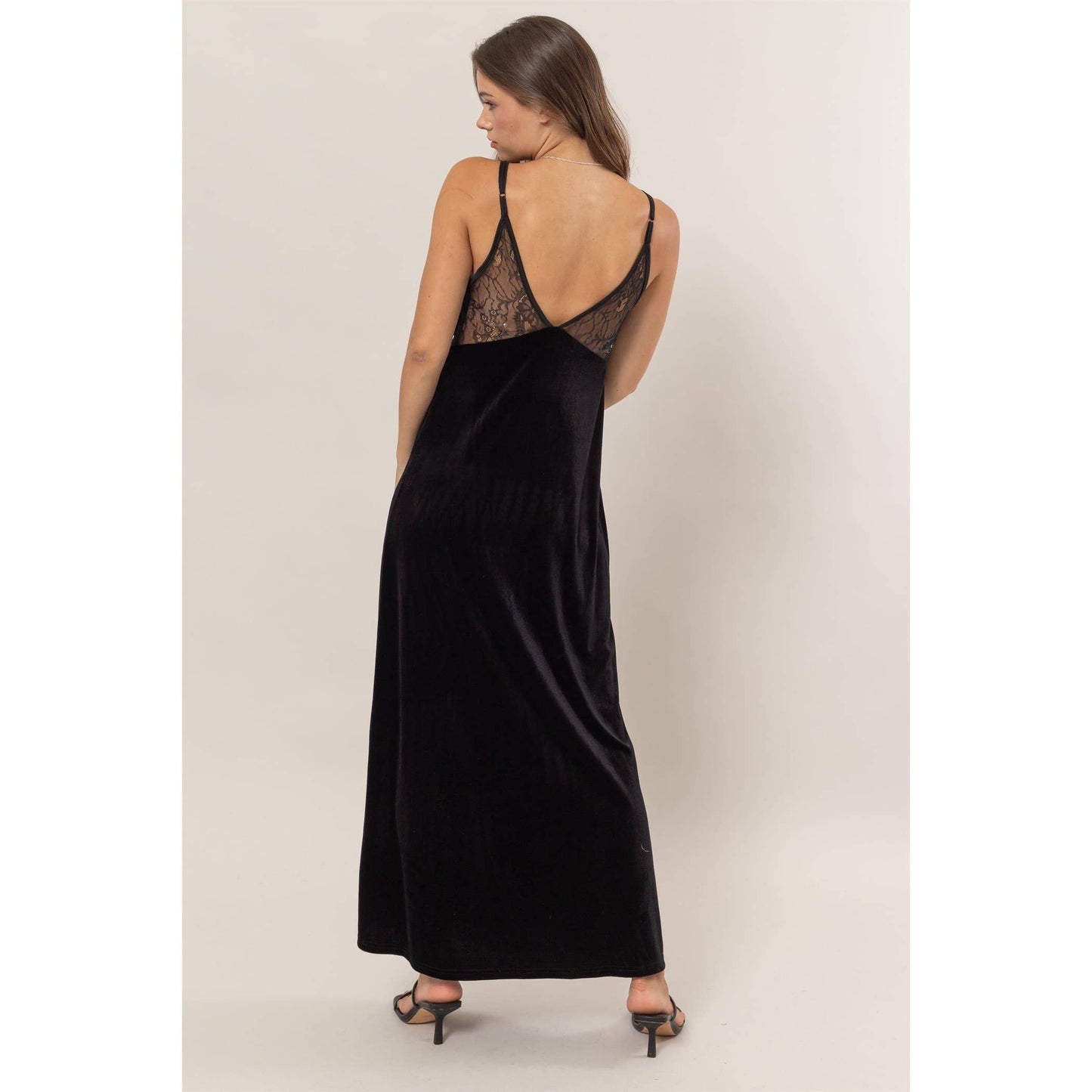 Black Velvet Maxi Dress