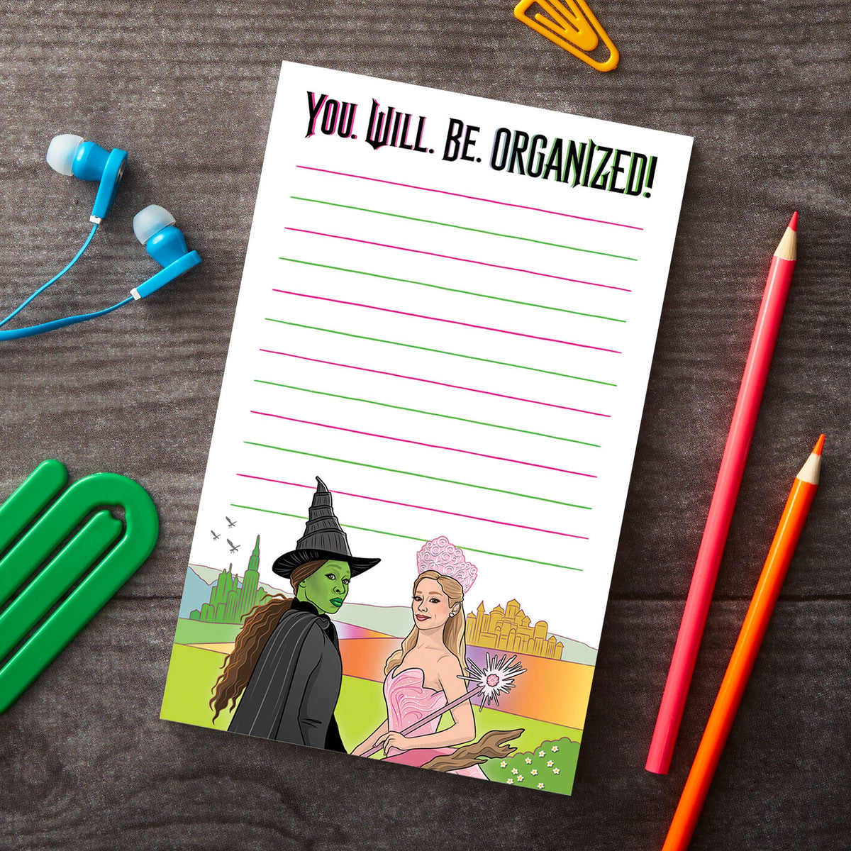 Feeling Wicked Notepad Wicked You Will Be Organized Notepad – Classic Charm