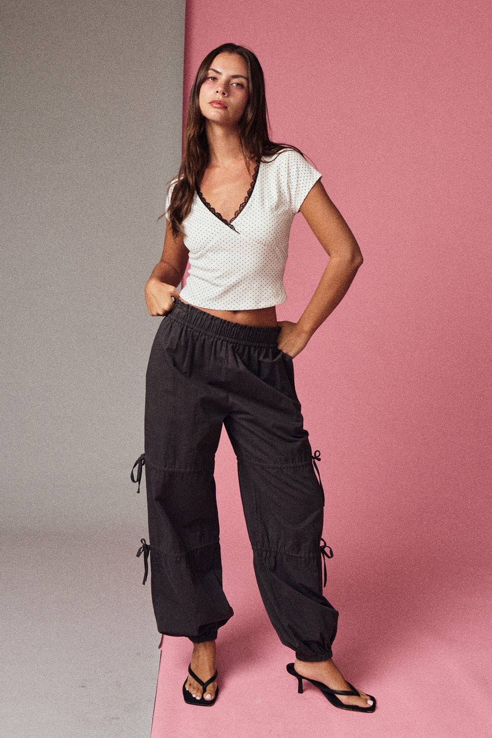 Lace Trim Dot Tee