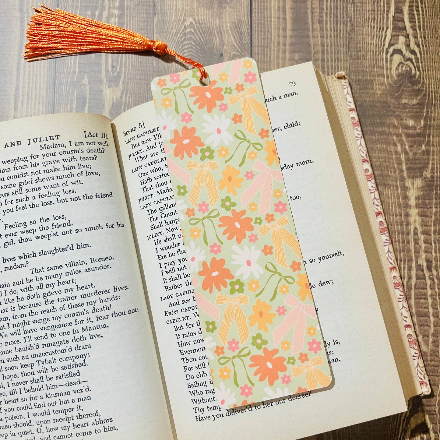 Tassel Spring Bows Bookmark