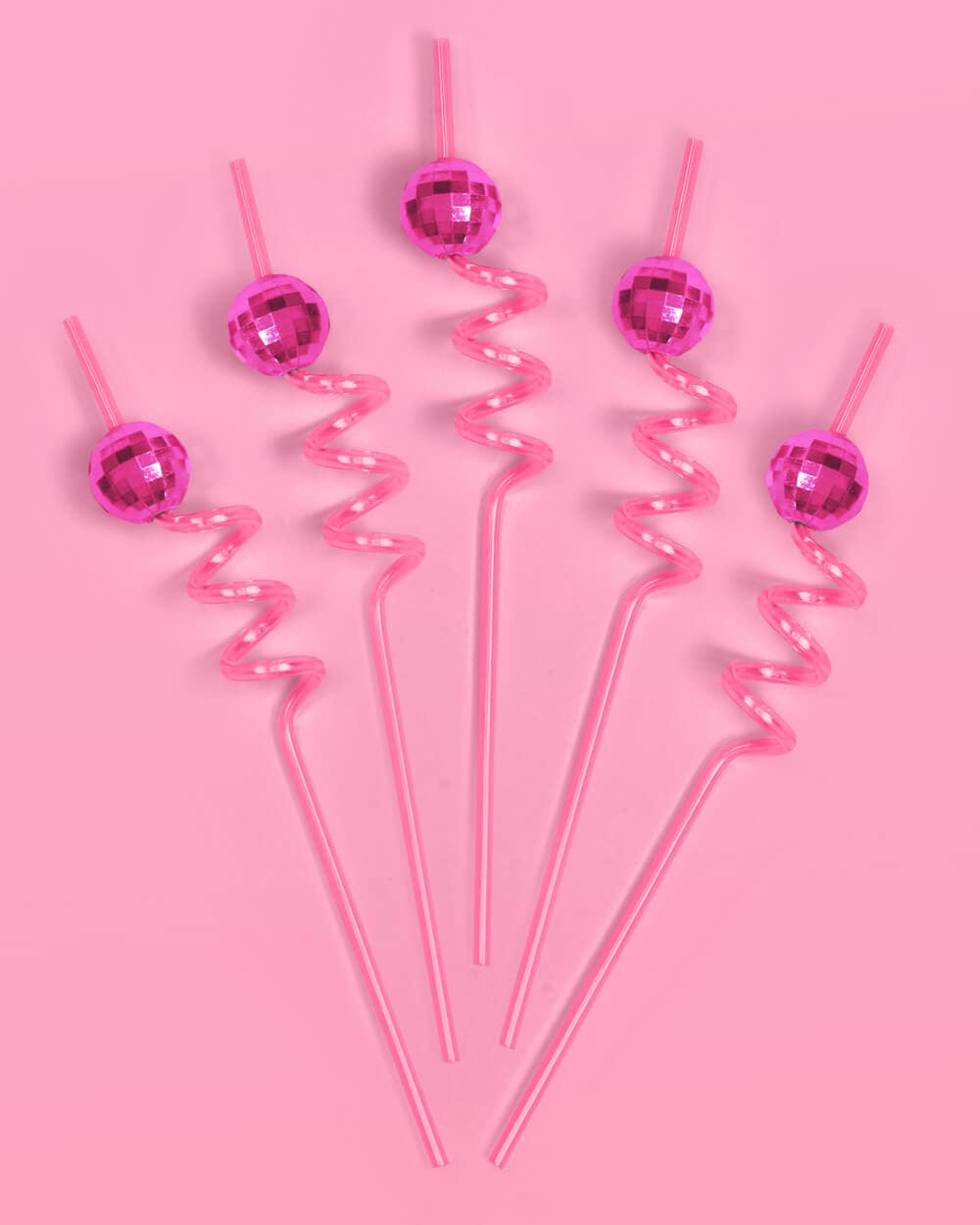 Pink Disco Straws