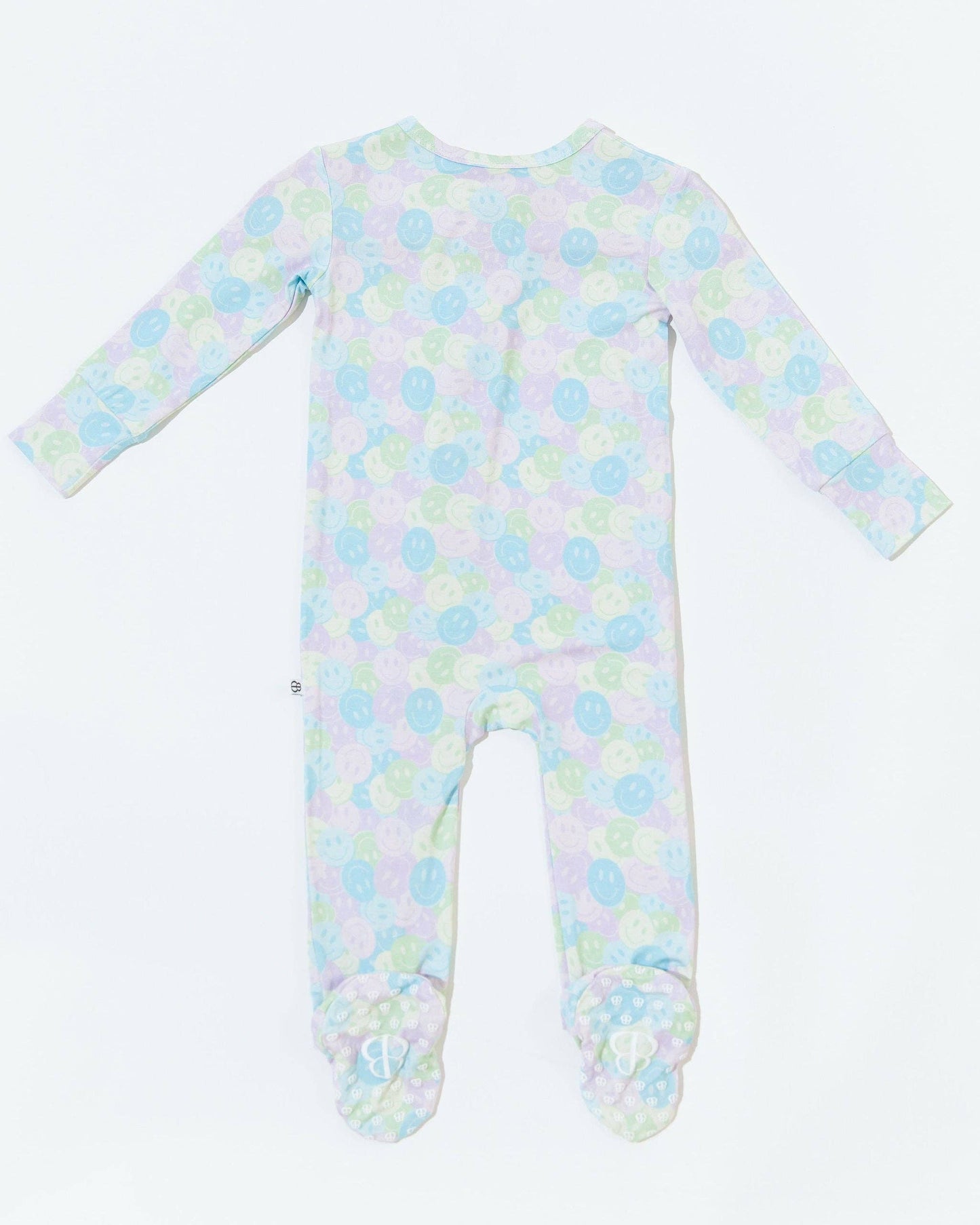 Pastels & Smiley Bamboo Baby Pajamas