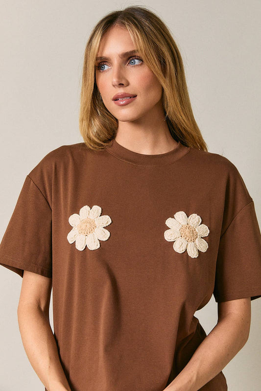 Crochet Flower Patch Top
