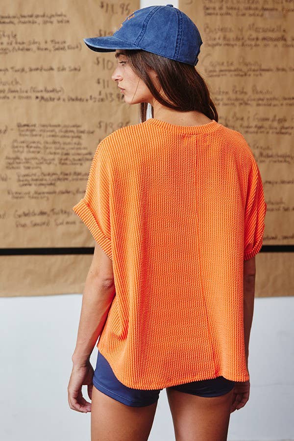 Orange Oklahoma Graphic Top
