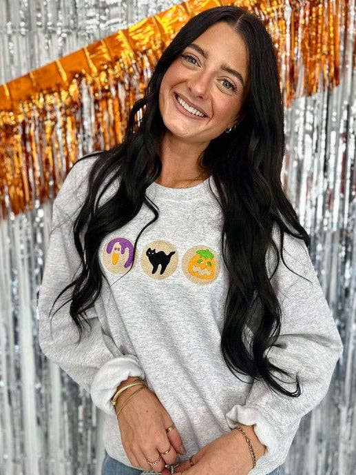 Halloween Cookie Embroidered Sweatshirt