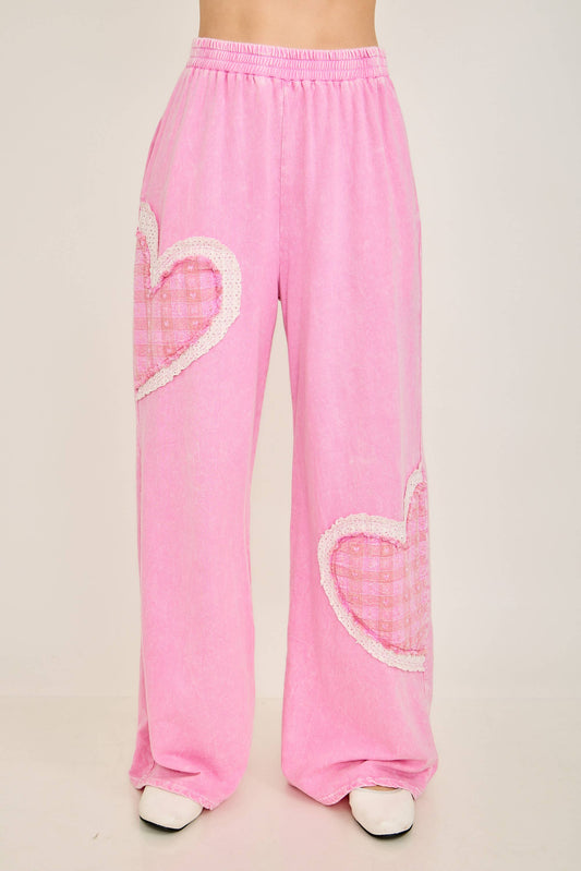 Patchwork Heart Sweatpants