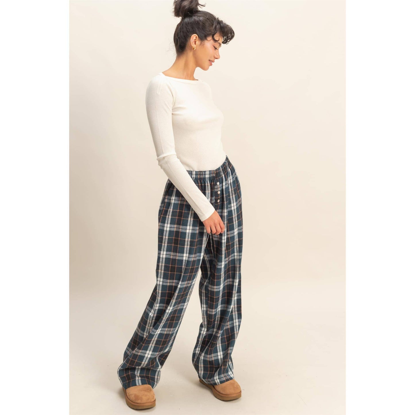 Navy Flannel Lounge Pants
