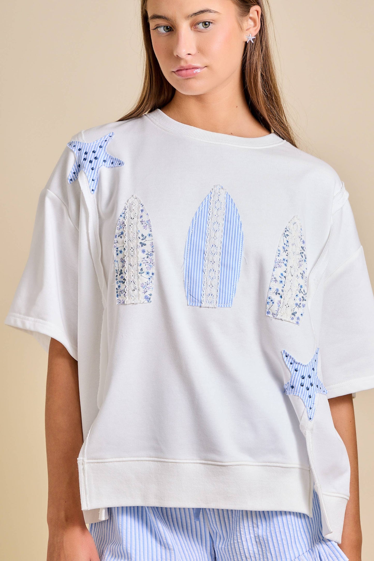 Surfboard Patchwork Tee