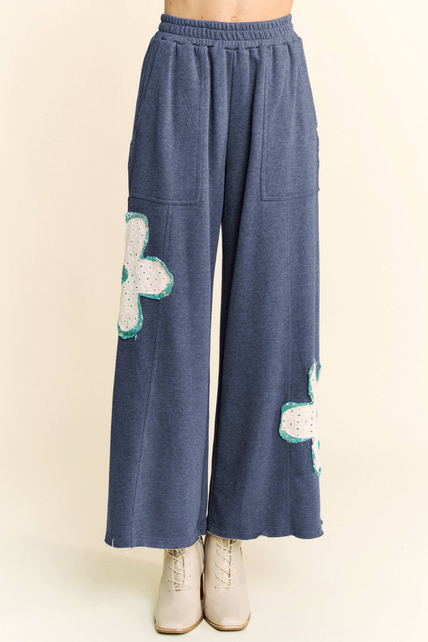 Floral Patch Pants