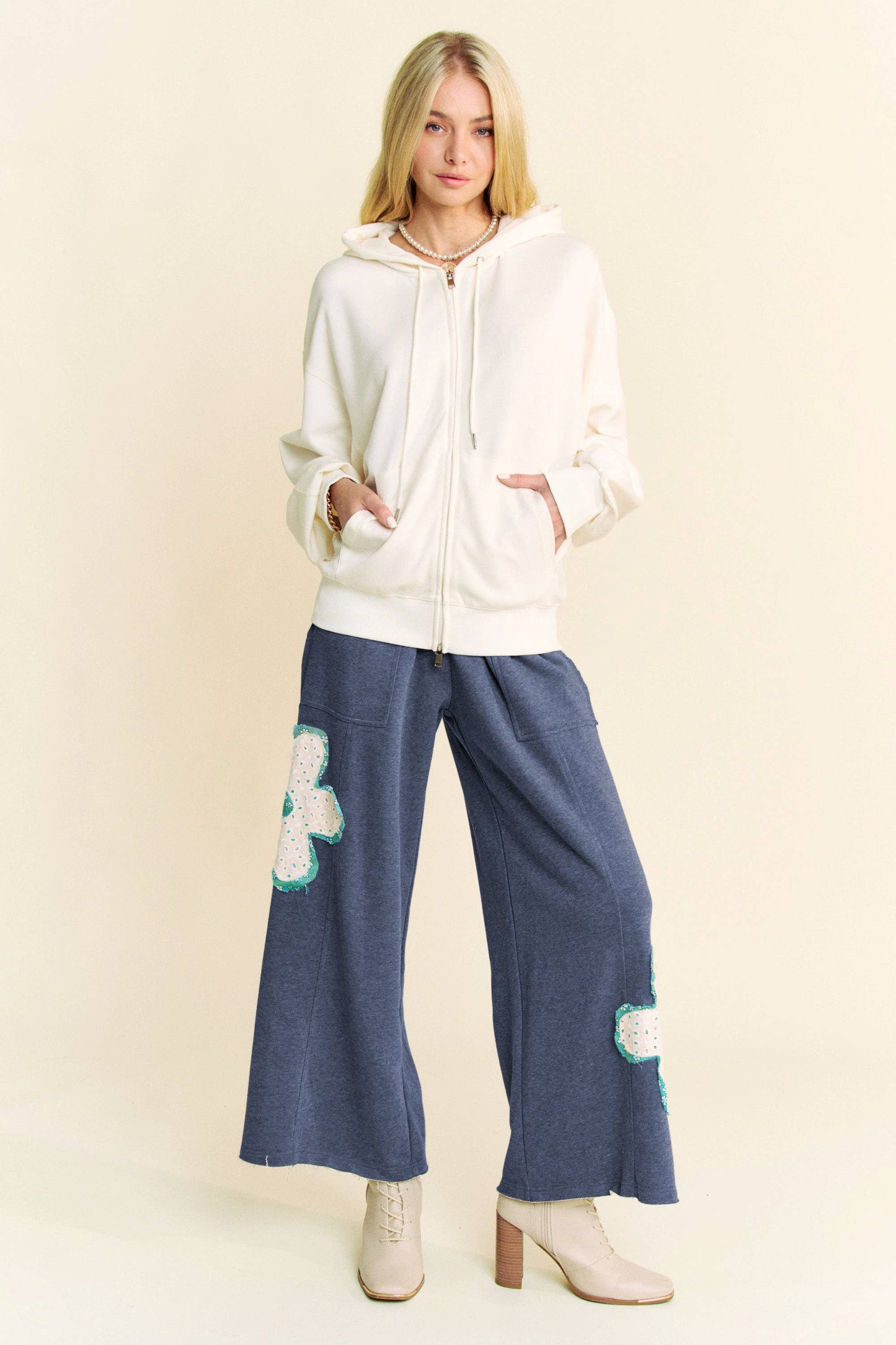 Floral Patch Pants