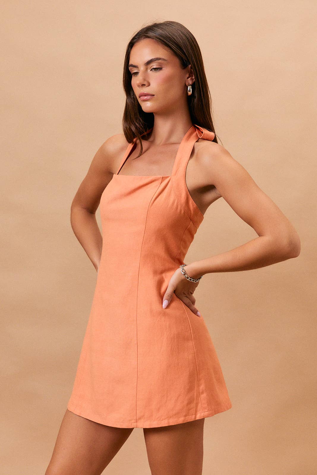 Sunkissed Halter Mini Dress