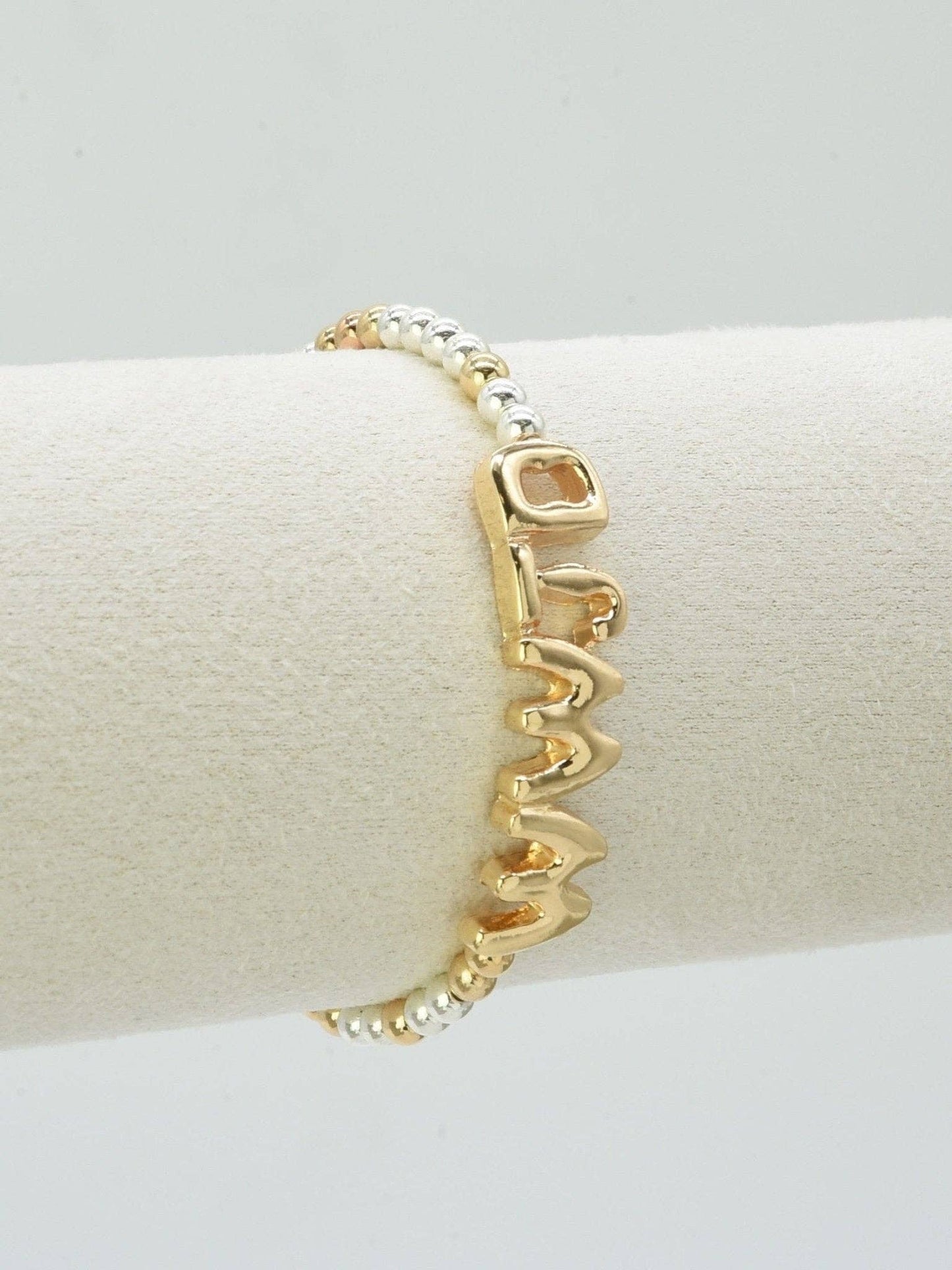 WWJD Beaded Stretch Bracelet
