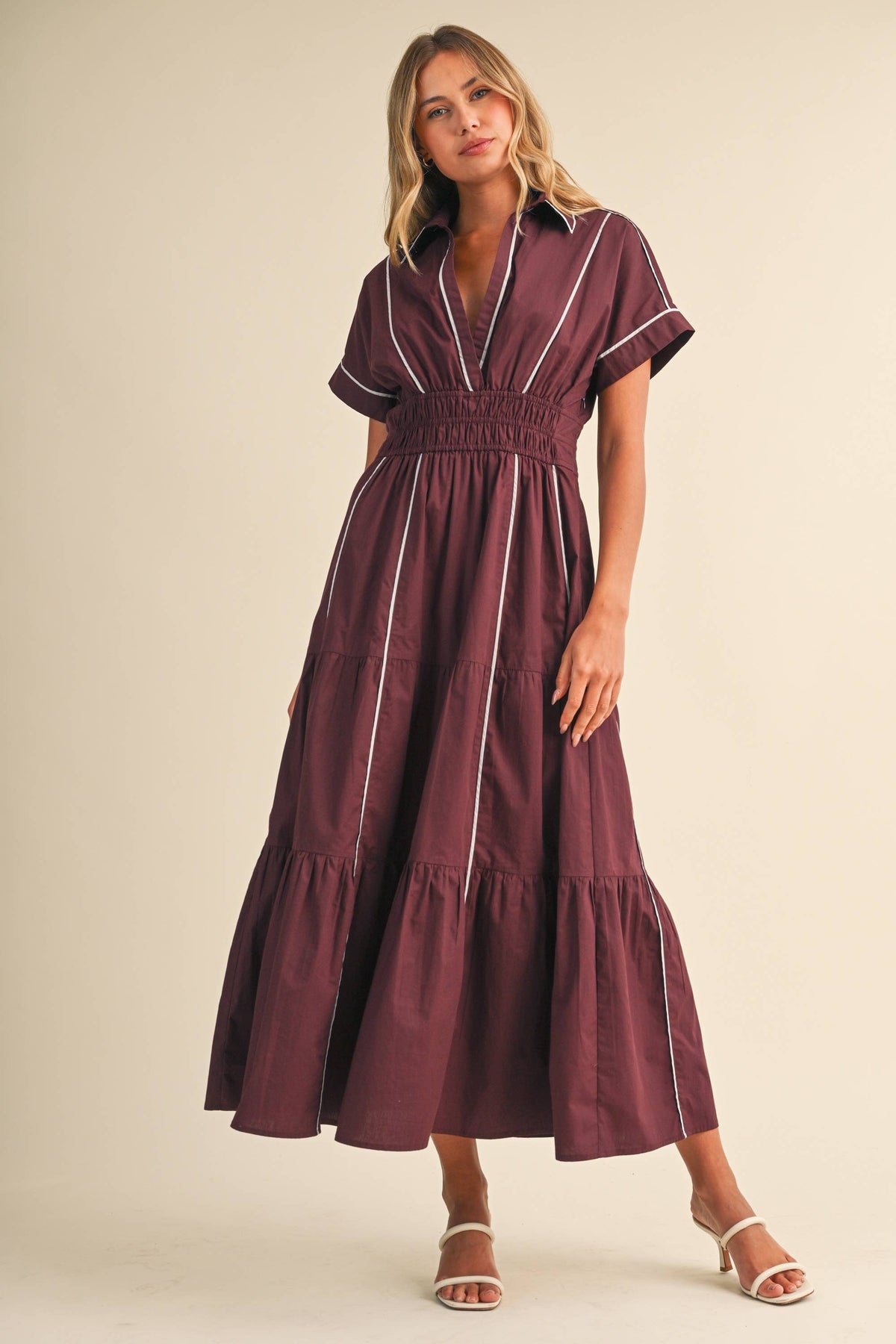 Deep Wine Maxi Dressi