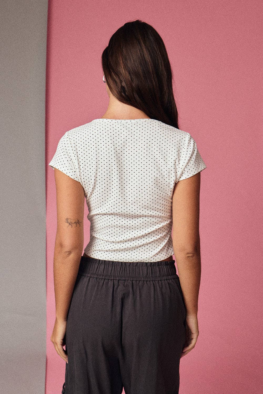 Lace Trim Dot Tee