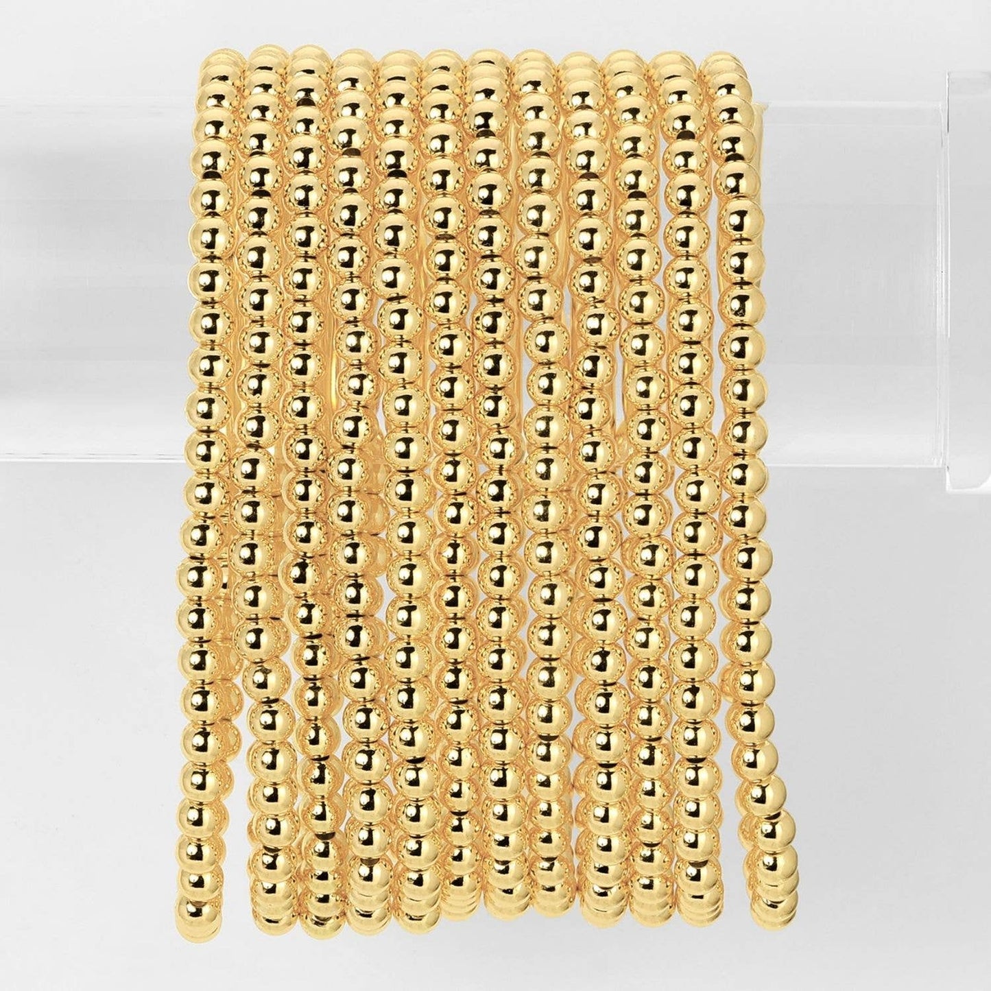 Gold Bead Stretch Bracelet