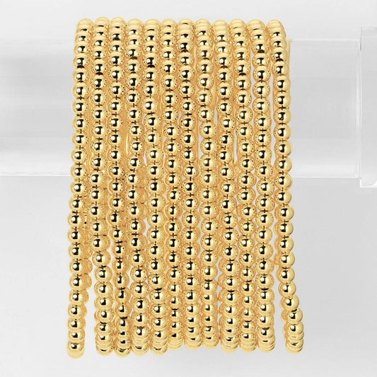 Gold Bead Stretch Bracelet