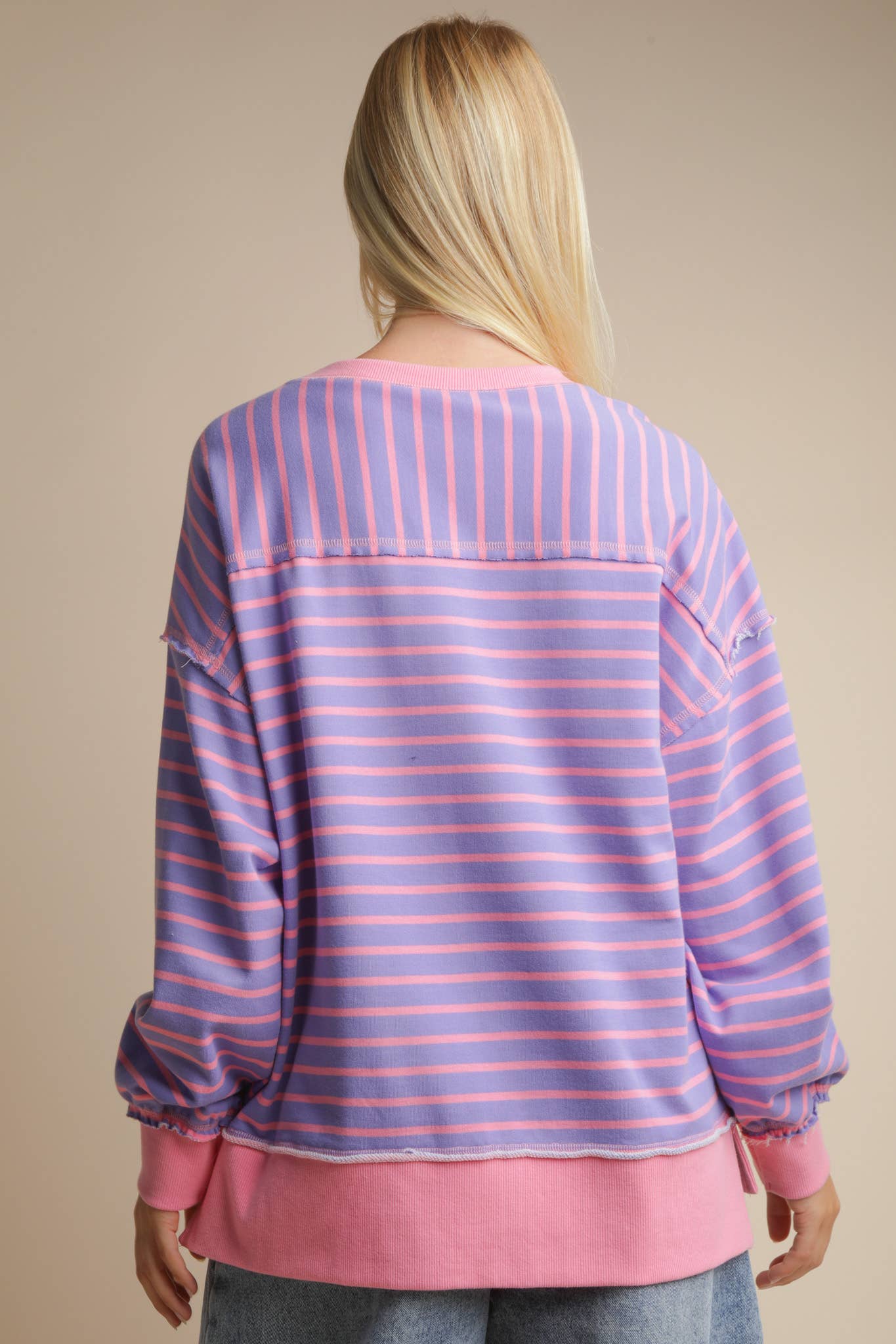 Lavender & Pink Striped Top