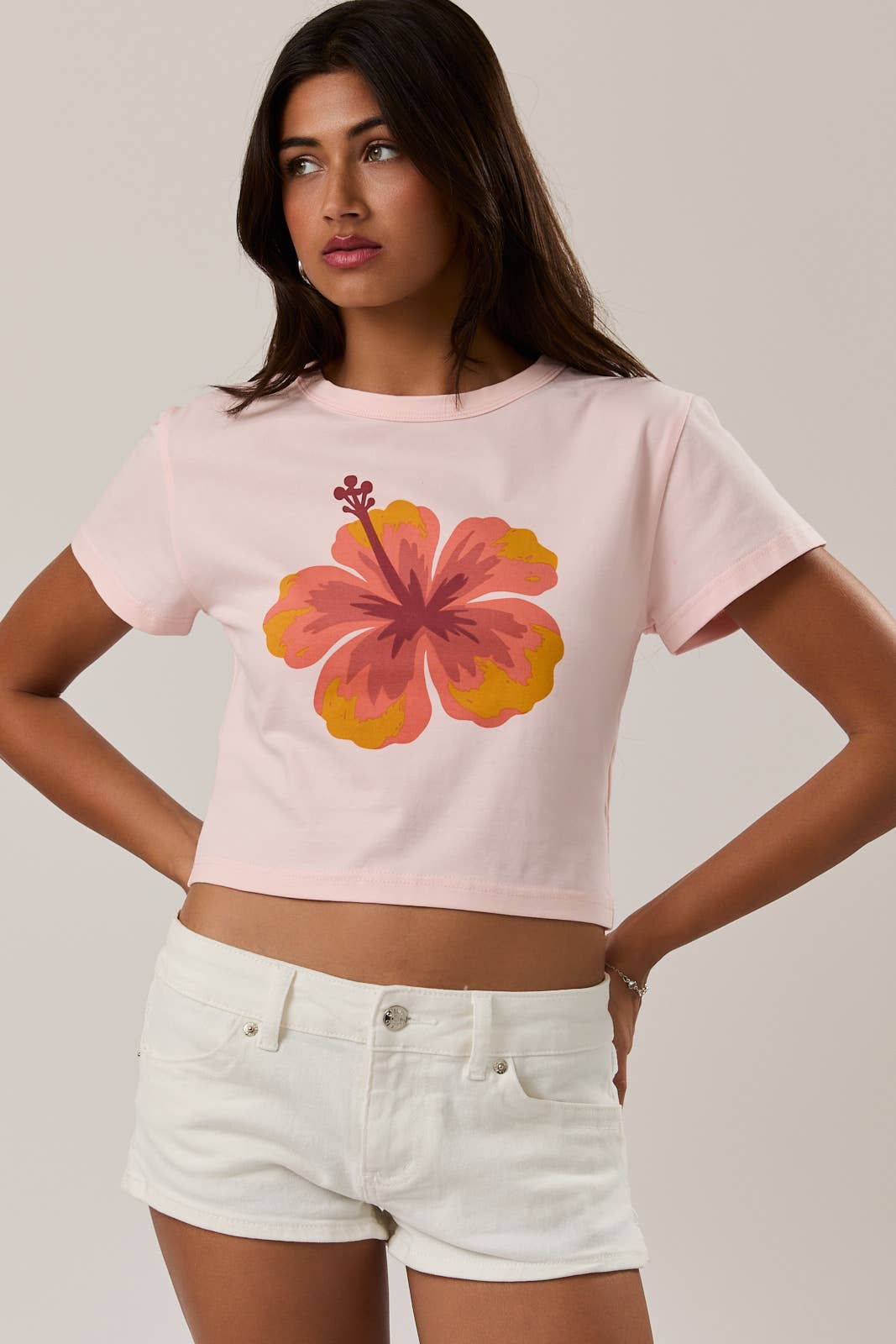 Hibiscus Short Sleeve Top