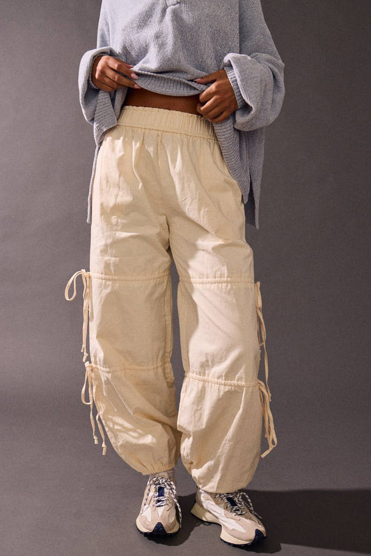 Ribbon Jogger Pant - CREAM