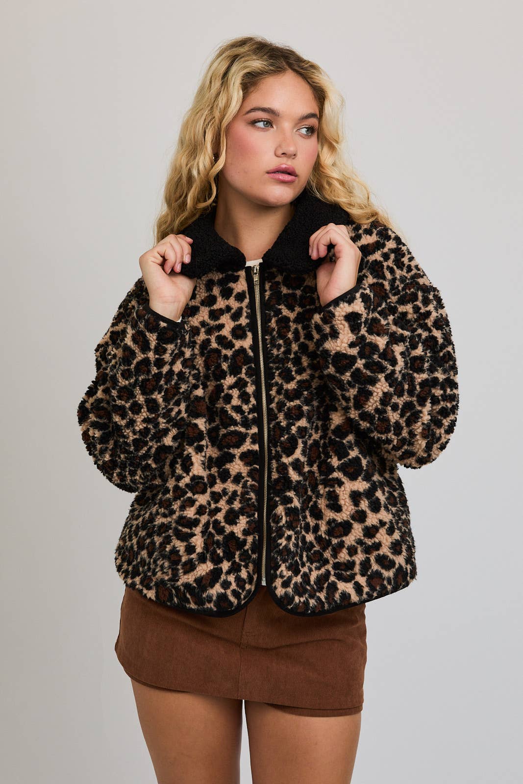 Leopard Fleece Jacket